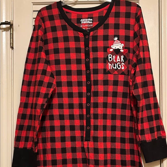 Cuddl Duds Red and Black Checkered Women’s XL Pajamas - Picture 3 of 6